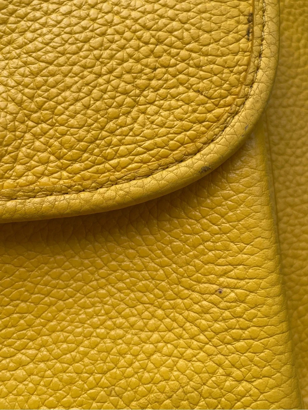 Coach Yellow Pebbled Leather Mini Backpack Bag